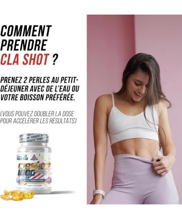 AS American Supplement - CLA Shot 1000mg - 100g - 100 capsules - Conjugated linoleic acid - Made from safflower oil - Promotes weight loss - Buy Online on GoSupps.com