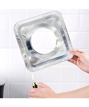 ROYALEAD Stove Cover - Aluminum Foil Round & Square Gas Stove Protector - 10pcs Kitchen Essential - Buy Online on GoSupps.com