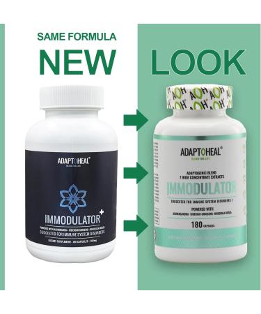 ADAPTOHEAL Immodulator - Adaptogenic Supplement with Ginseng, Ashwagandha, Reishi Mushroom - 180 Capsules for Stress Response, Mood Balance & Immune Support - Buy Online on GoSupps.com