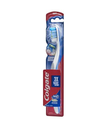 Colgate 360 Total Soft Toothbrush with Tongue & Cheek Cleaner - Soft Bristles for Ultimate Oral Care | Shop Internationally - Buy Online on GoSupps.com