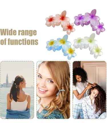 Fovolat Flower Shape Claw Clip | Girls Cute Hair Claw Clips Flower Shape - Thin Thick Curly Hair Clips Beach Hair Accessories Strong Hold for Dating Traveling - Buy Online on GoSupps.com