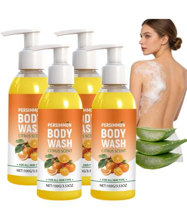 Raevior Persimmon Body Wash with Cocoa Fruit Extract to Control Body Odors Persimmon Shower Gel for Men and Women Gentle Cleansing Gel Against Strong Odors (4)