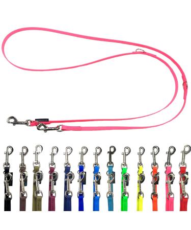 Biothane dog linen small dogs / large dogs adjustable 2m / 2.40m / 2.80m / 3.50m / 5m silver hook 9mm / 13m m / 16mm (3.50m x 9mm pink) 3.50m x 9mm pink