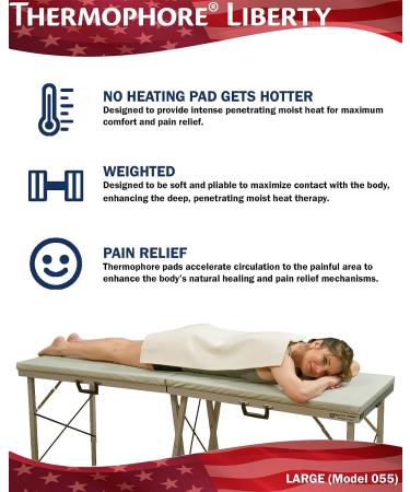 Thermophore Liberty Moist Heating Pad - Made in USA for Arthritis & Pain Relief - Large 14 x 27 - Buy Online on GoSupps.com