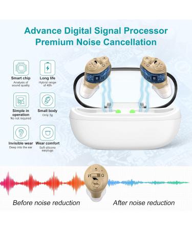 Mini Rechargeable Sound amplifier with Noise Cancellingfor Seniors Into Ear With USB charging G17S - Buy Online on GoSupps.com