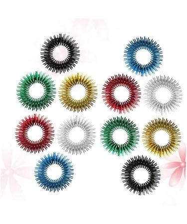 Buy Healvian 36 Stk Vibrating Spiky Finger Ring Set | Acupressure Massage Toys for Stress Relief - Buy Online on GoSupps.com