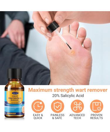 Fast-Acting Wart Corn Remover Liquid - Smooth Skin Gel for Plantar Warts & Corns | Ships Internationally - Buy Online on GoSupps.com