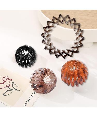 Vintage Bird Nest Hair Clips Ponytail Holder Set - 4PCS Hair Claws for Women Girls - Strong Hairpin Accessories (4 Colors) - Buy Online on GoSupps.com