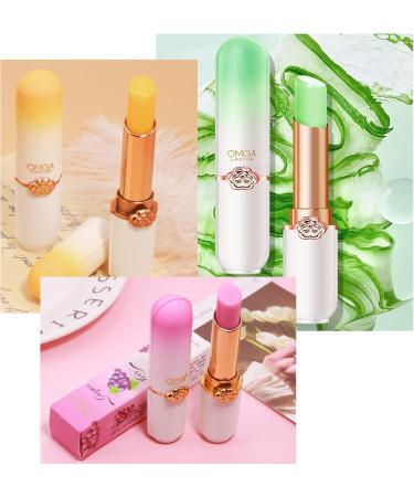 XINYUNXIN Lip Balm 3 Pack Clear Color Temperature Change Lipstick Set Long Lasting Moisturizing Lipstick Lip Care Natural Lip Protection Lip Repair D - Buy Online on GoSupps.com