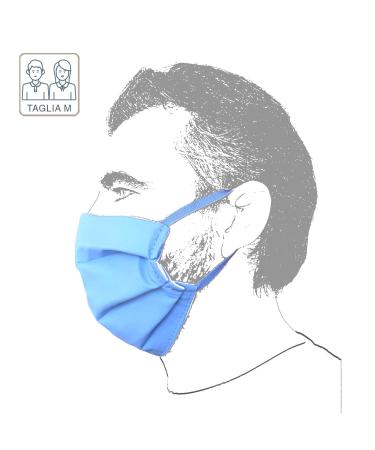 Reusable Face Mask with Double Rubber Bands - Washable Breathable Waterproof Hygienic | Size M | International Shipping - Buy Online on GoSupps.com