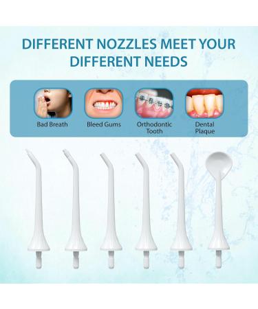BosiBozi Rechargeable Water Flosser - 4 Modes Portable & Cordless 300ML Tank IPX7 Waterproof USB-C Charging 3 Jet Heads & Tongue Scraper - Dental Care Solutions - Buy Online on GoSupps.com