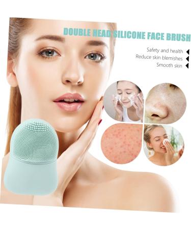 Gogogmee Silicone Face Brush Face Cleansing Brush Cleaning Scrubber Facial Cleansing Brush Face Scrubber Brush for Women Deep Face Cleaning Brush Silicone Brush Double Sided 8x6cm Green - Buy Online on GoSupps.com