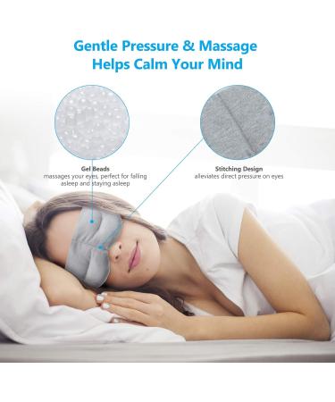 Weighted Hot/Cold Therapy Sleep Mask for Pain Relief and Better Sleep - Gray - Buy Online on GoSupps.com