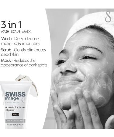 SWISS IMAGE Whitening Care - 3 in 1 Lightening Makeup Remover: Cleanser-Scrub-Mask - Natural Ingredients - Paraben and Phthalate Free - 100ml - Buy Online on GoSupps.com