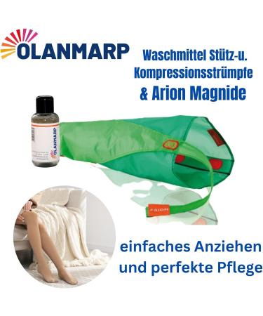 Arion Easy Slide for Compression Stockings & Olan Marp Fine Detergent 50ml - Light Tightening & Maintenance for Shoe Size Up to 38 - Buy Online on GoSupps.com