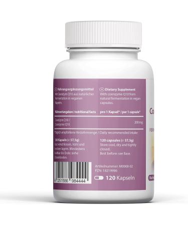 Buy COQ10 High Dose 200mg - 120 Vegan Capsules | Natural Coenzyme Q10 for Heart Health & Energy | Herbal Fermentation Formula - Buy Online on GoSupps.com