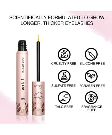 Liaison Lash Bond Eyelash Growth Serum - Natural Peptide Formula for Longer, Fuller & Thicker Lashes - Vegan & Cruelty Free - Buy Online on GoSupps.com