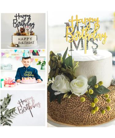 4 Pieces Happy Birthday Cake Topper Cake Decoration Supplies Cake Topper Cake Toppers Birthday Personalised for Birthday Cake Decorations Supplies (Multicolor) - Buy Online on GoSupps.com