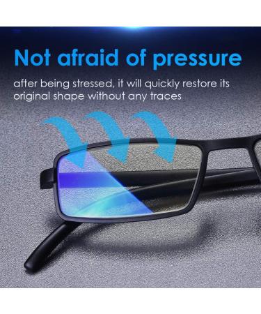 LUFF 4 Pack Reading Glasses - Flexible Temples Anti-Blue Light Ultralight Unisex 1.5X - Stylish 912-black - Buy Online on GoSupps.com