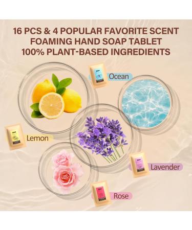 YLNALO Foaming Hand Soap Tablets | 16 Pack Refills - 16 x 12 fl oz | Variety Fragrance Moisturizing Hand Wash - International Shipping Available - Buy Online on GoSupps.com