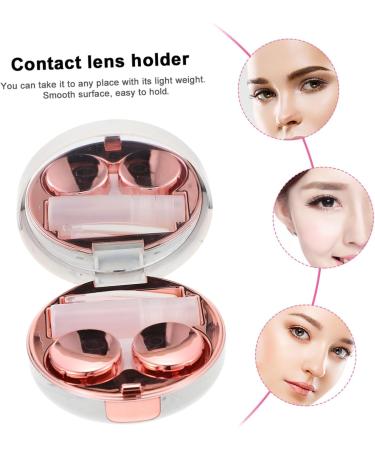 Healeved Contact Lens Container Set - Travel Case with Mirror Marble Design | Eye Contact Holder for Safe Storage - Ideal for International Shipping - Buy Online on GoSupps.com