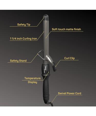 Lizze Ceramic Curling Wand - Ionic Barrel for Thick Hair Curls (1 1/4 inch) | Professional Tenaza Para Ondular El Cabello - International Shipping Available - Buy Online on GoSupps.com