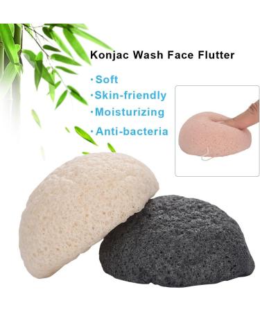 Natudeco 5 Colors Konjac Sponge Set Facial Sponge Set Round Konjac Wash Face Flutter Natural Facial Care Cleansing Gently Facial Puff - Buy Online on GoSupps.com