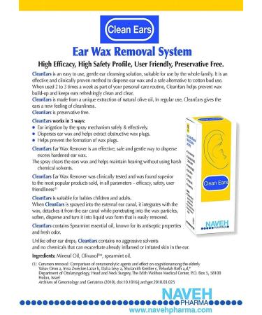 Naveh Pharma CleanEars Earwax Removal Spray Bundle - 1oz & 0.5oz for Adults and Babies - Buy Online on GoSupps.com
