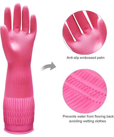 Buy Bamllum Rubber Dishwashing Gloves - 3 Pairs Long Cuff Reusable Non-Slip | Kitchen & Household Cleaning (Red Yellow Green - Buy Online on GoSupps.com