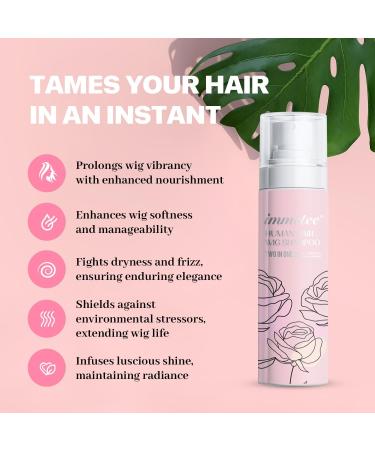 immetee 2 en 1 Shampoing et apr s-shampoing pour perruques prolonge la dur e de vie d'une perruque shampoing pour perruques.120ml/4.05fl oz (perruques naturelles) - Buy Online on GoSupps.com