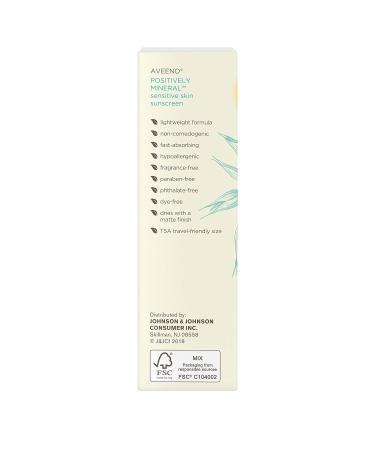 Aveeno Positively Mineral SPF 50 Face Sunscreen, Travel-Size 2 oz (Pack of 2) - Buy Online on GoSupps.com