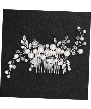 Didiseaon 1pc Pearl Comb Rhinestone Hair Accessories Crystal Side Comb Hair Comb Hair Claw Clips for Women Pearl Hair Barrettes Wedding Side Comb Alloy Rhinestones Props Bride - Buy Online on GoSupps.com