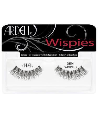 Ardell Invisibands Demi Wispies eyelashes made of real hair black black (without eyelash adhesives) ultra -light flexible and reusable 1 piece (1 Pack)