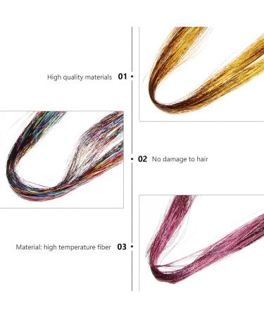 Lurrose 1 Set Seamless hair extension highlight hair extensions braid wigs glitter hair long wavy hair extension Hair Extensions for Women womens wigs High temperature wire Miss clip Metal - Buy Online on GoSupps.com