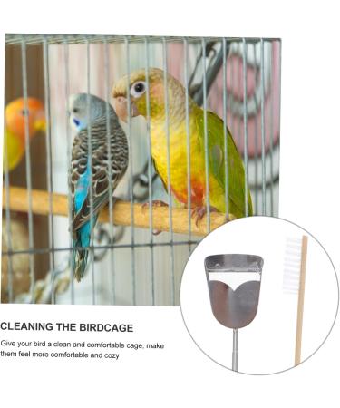 Beavorty Cage Cleaner 2pcs Set Birdcage Brush Bird Cage Pet Bird Cleaning Brush Parrot Cage Cleaning Brush Poo Remover 7x9cm Assorted Color - Buy Online on GoSupps.com
