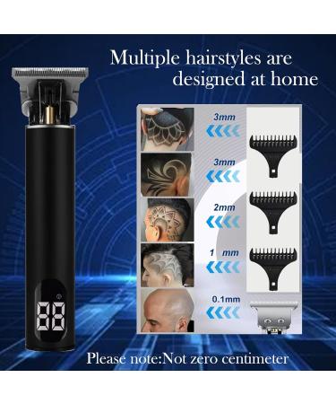 Men's Electric Hair Clippers - Cordless Waterproof Beard Trimmer with LED Display and 3 Guide Combs - Fast Charging, Dual Power Modes - Black - Buy Online on GoSupps.com