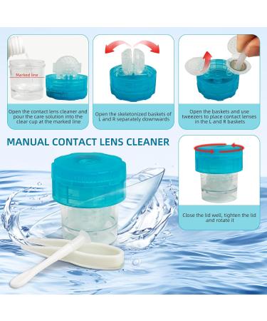 Premium Contact Lens Container & Cleaner for Rigid RGP Lenses - 2 Pack with Swivel Design - Buy Online on GoSupps.com