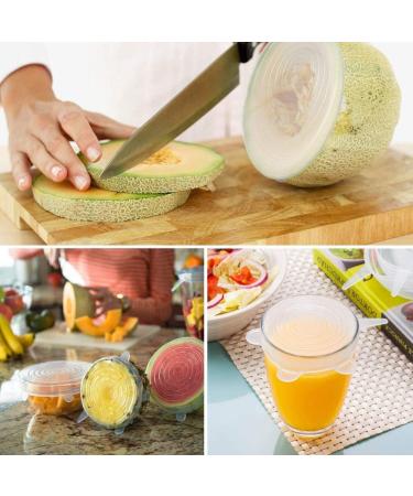 Silicone Stretch Storage Covers Food Protection Cover Transparent Reusable Suitable for Cups Bowls Jars Utensils Etc.(White Transparent) - Buy Online on GoSupps.com