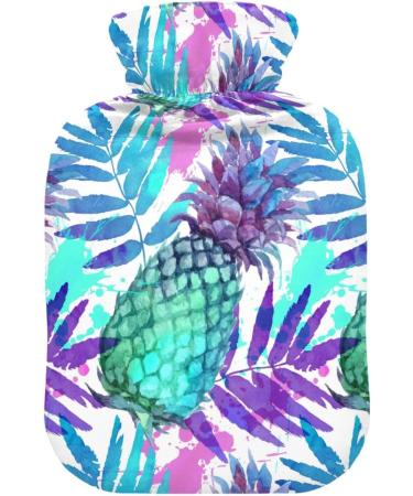 Colorful Watercolor Pineapple Hot Water Bottle - 1L for Pain Relief & Warmth | Naanle International Shipping - Buy Online on GoSupps.com