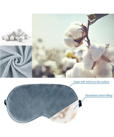 SALEIOV Gray Sleep Mask for Men and Women - Adjustable Eye Mask for Travel, Nap, Yoga - Block Light, Soft Blindfold for a Restful Sleep - Buy Online on GoSupps.com