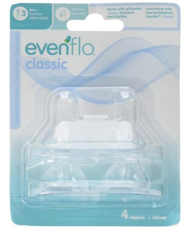 Evenflo Classic Bottle Nipples 12 Count Fast Flow