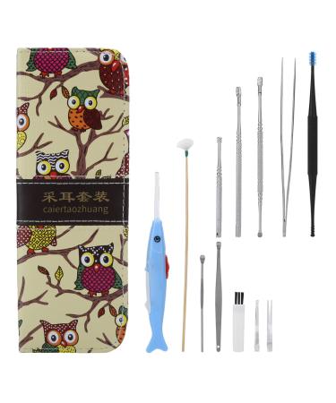 Ear Wax Removal Tool Set Stainless Steel Ear Pick Spoon Ear Wax Cleaning Tools Set for Use Both at Home and Office