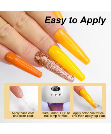 Starry Sky Gel Nail Polish Kit - 6 Sparkle Colors - UV Soak Off Gel Set for Home Salon Manicure - Valentine Gift for Women - Buy Online on GoSupps.com