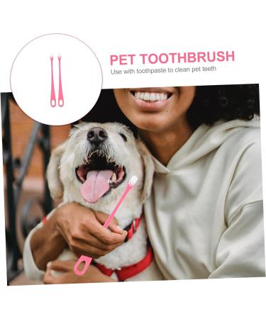 FOMIYES 2pcs Tools Manual Care Puppy Tooth Cleaners Oral Dog Home Soft-bristle Teeth Pet Supplies 1 count (Pack of 1) Pink - Buy Online on GoSupps.com