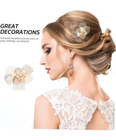 Didiseaon Clips for Hair Bridal Hair Accessories Metal Hair Comb Alloy Bridal Headpiece Plastic - Buy Online on GoSupps.com