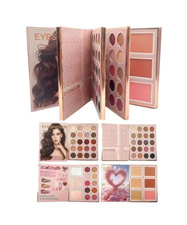 Travel Blusher Contour Kompakte Rouge Palette | Make-up Buch Palette Vielseitiges tragbares Kosmetikset f r Reisen Hochzeiten Partys B hnenauftritte und pr zise Gesichtskonturierung
