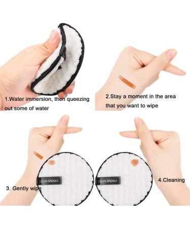 8 Pack Reusable Makeup Remover Pads Facial Cleansing Eraser Face Cleaning Gentle Chemical Free with Laundry Bag 4.7" Diameter - Buy Online on GoSupps.com