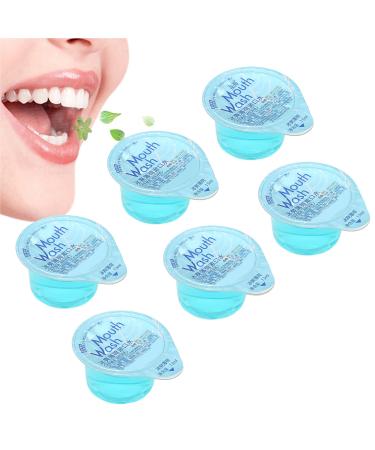6 Pack Travel Size Mouthwash Disposable Mint Flavored Mouthwash for Oral Care Helps Against Bad Breath