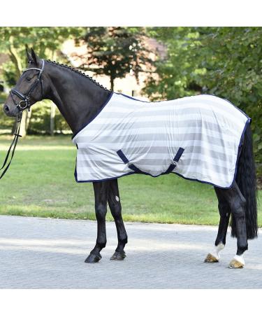 Busse transport fly sheet Stripe silver (navy) back length 145 cm - Buy Online on GoSupps.com