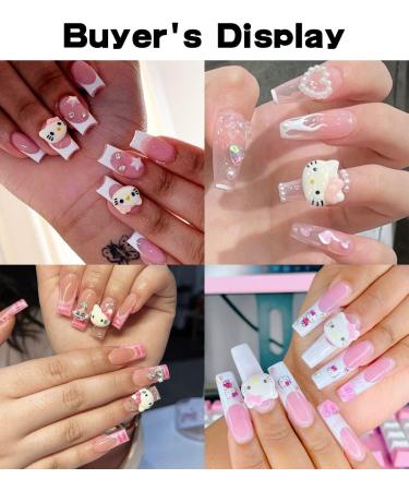 Cute Cat 3D Nail Charms for Acrylic Nails - Cat Nail Decals for Women and Girls - DIY Craft and Phone Case Decoration - 0.62 x 0.51 - A51 - Buy Online on GoSupps.com